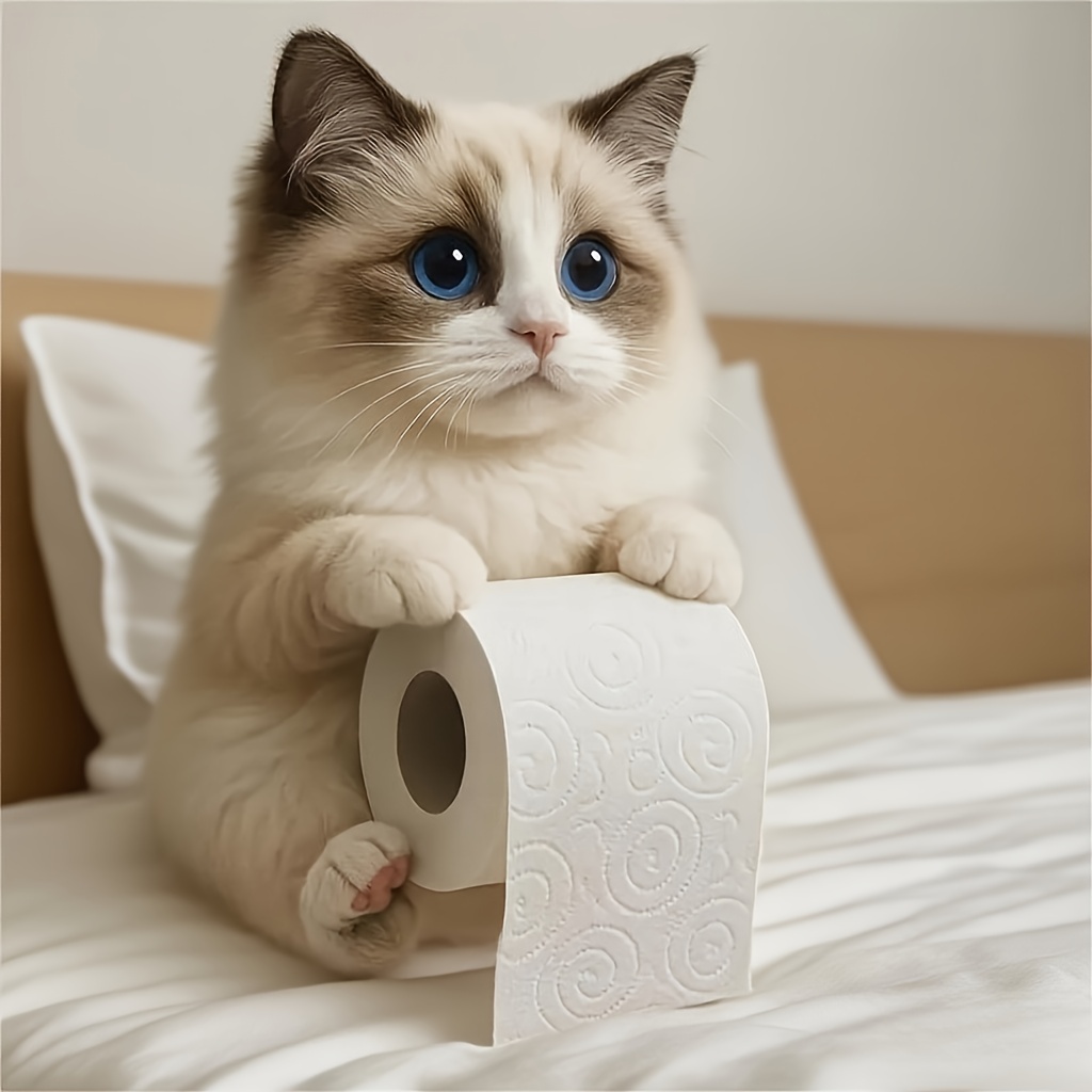 1pc cute cat tissue box with   design - self-  toilet paper holder & storage box, no tools needed, strong   for bathroom, kitchen, living room - space-saving   decor with gray, orange, black & white  s - perfect housewarming or birthday gift for cat lovers -   & stick installation, durable material, functional &   accessory, toilet paper storage containers Product details 2