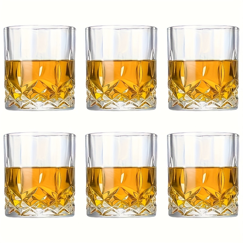 TEMU Old-fashioned Whiskey Glass - 210ml (7.1oz), In Sets Of 2, 4, 6, Or 8, Suitable For Spirits, Rum, Whiskey, Beer, And Iced Drinks, Perfect For