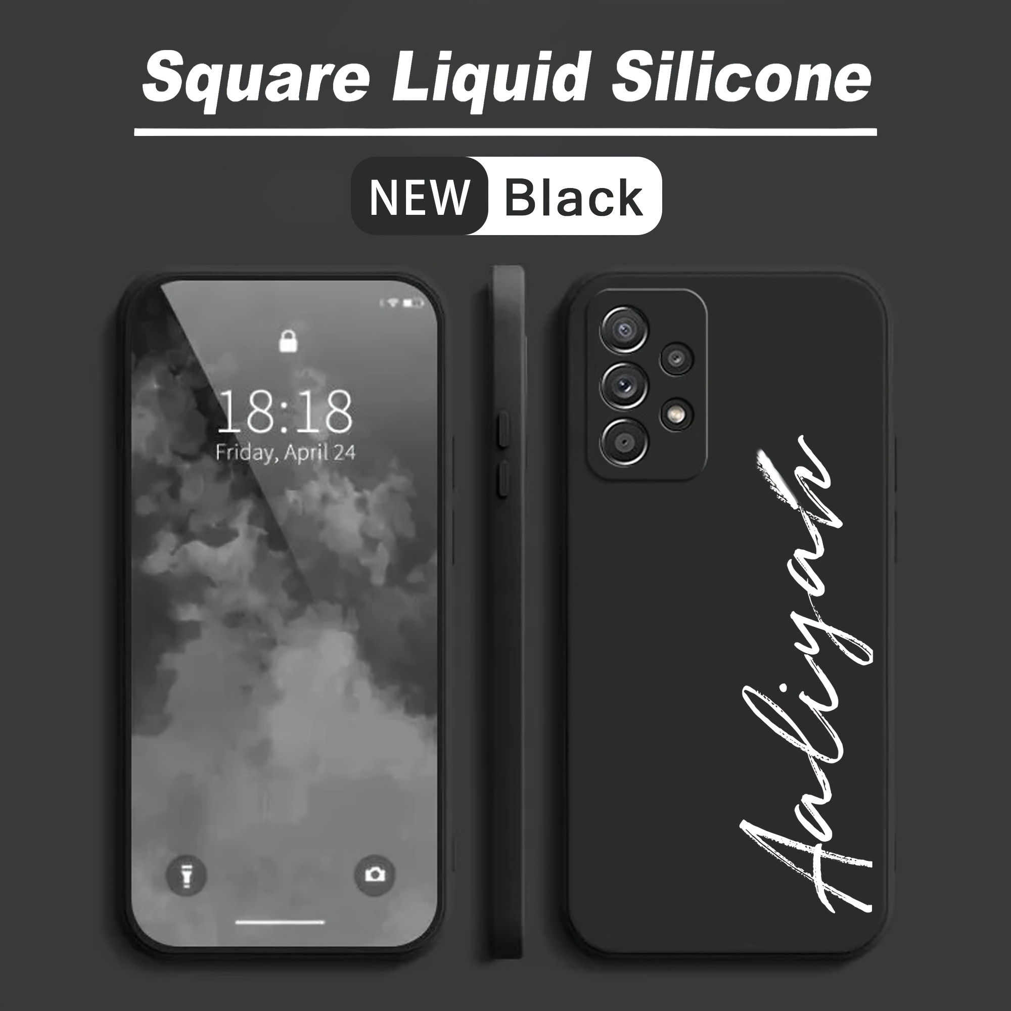 TEMU Personalized Phone Compatible With Galaxy S25 S24 S23 S22 S21 S20 Fe A56 A55 A54 A53 A52 A35 A34 A15 A14 A13 4g 5g Stylish Solid Color Liquid