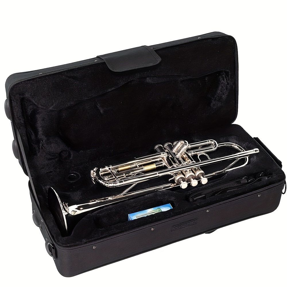 professional silver b flat trumpet three   piston model nickel plated brass trumpet   trumpet for solo performances outdoor trumpet ensemble