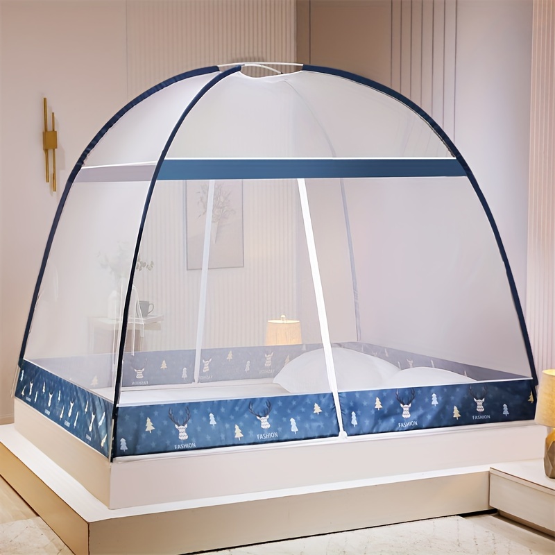 1pc   up mongolian   mosquito net for bedroom easy   setup   large space cartoon design anti mosquito tent bed canopy dustproof home decor shield suitable for students families details 4