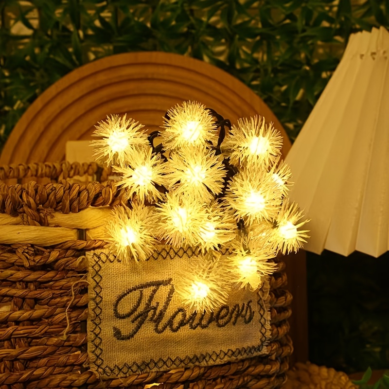 Solar- Dandelion Pom-pom String Halloween Christmas