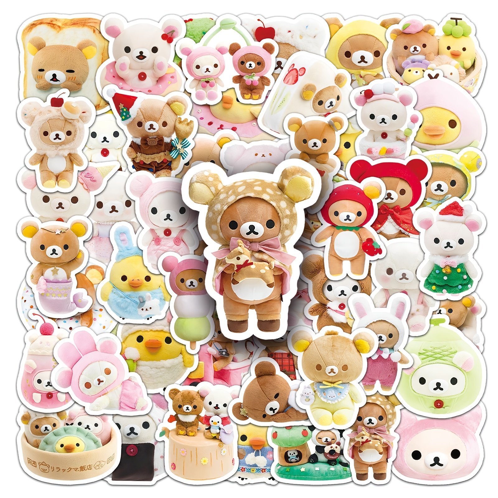 

54pcs Of Easy Bear Graffiti Stickers Cartoon Cute Card Decoration Mobile Phone Case Water Cup Mp3 Creative Diy Stickers