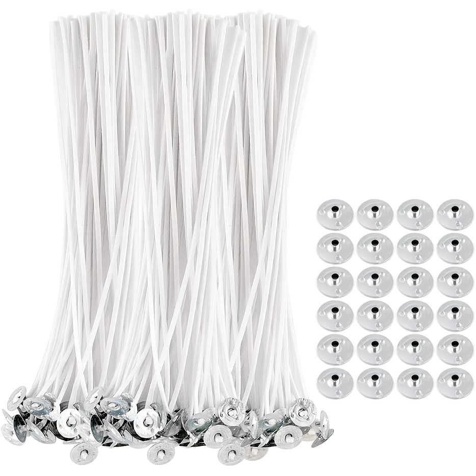 

-pack Candle Wicks With 50 Extra Metal Tags, 8-inch Wicks For Candle Making Supplies, Diy Candle Crafting, Party Supplies Candle Making Kit