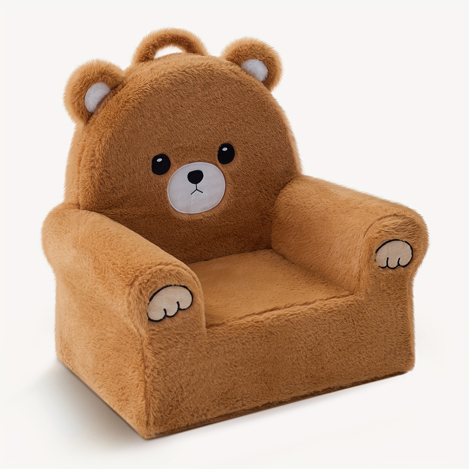 TEMU Kids Sofa/teens - Teddy Bear Fleece And Machine-washable Cover Ergonomic Support Chair, Lightweight | Breathable Skin-friendly Lounger For Game