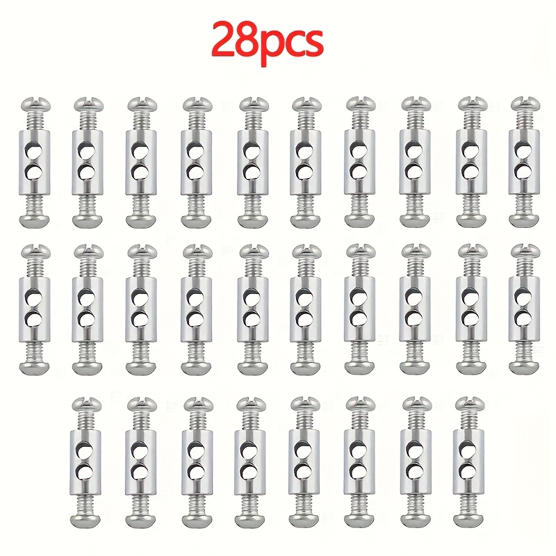 TEMU 28/14/7 Pièces Attaches de Câble en Acier Ajustables, Crochets Métalliques Durables, Adaptés pour Vis de Câble de 1-2 mm, pour Éclairage