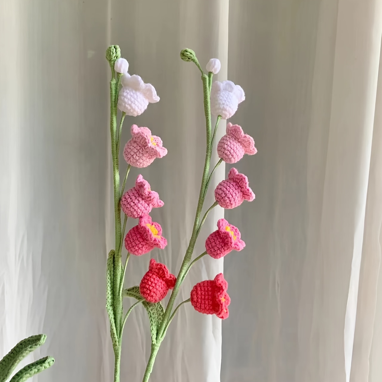 JANEUNIQUE Bouquet Fiori Artificiali Finti Fiore Finito Lavoro a Maglia Uncinetto Rosa Girasole Margherita Fiore Artificiale per Vaso Decorazione Regalo Donna