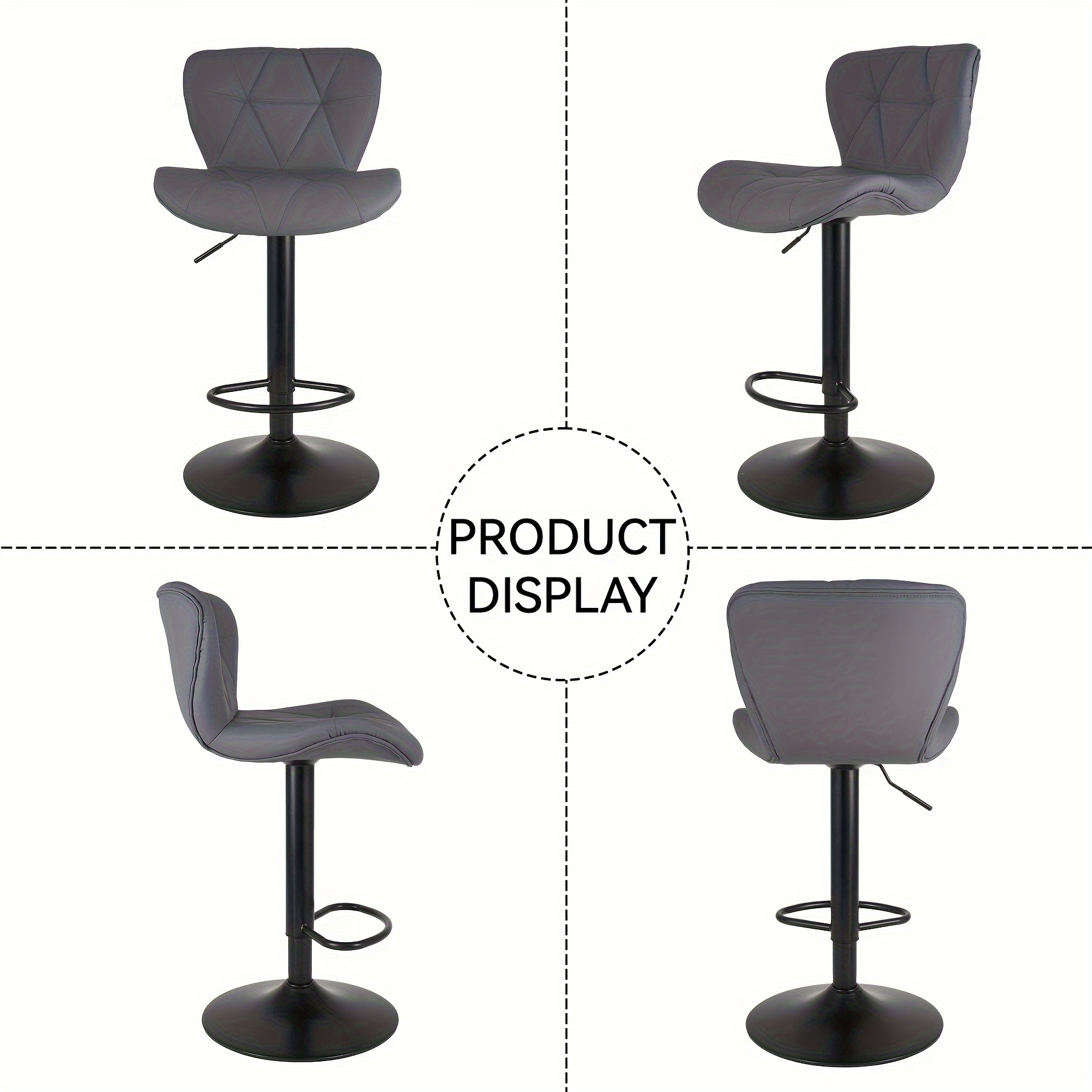 modern bar stool leather upholstered swivel counter Temu