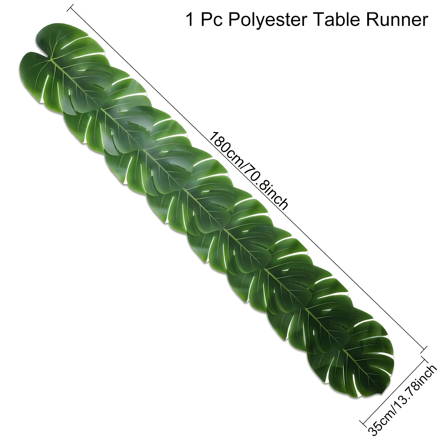 TEMU Tablecloth, Turtle Back Leaf Table Flag, Green Monstera Palm Leaf Summer Hawaiian , Luau Tropical Birthday Beach Party Supplies