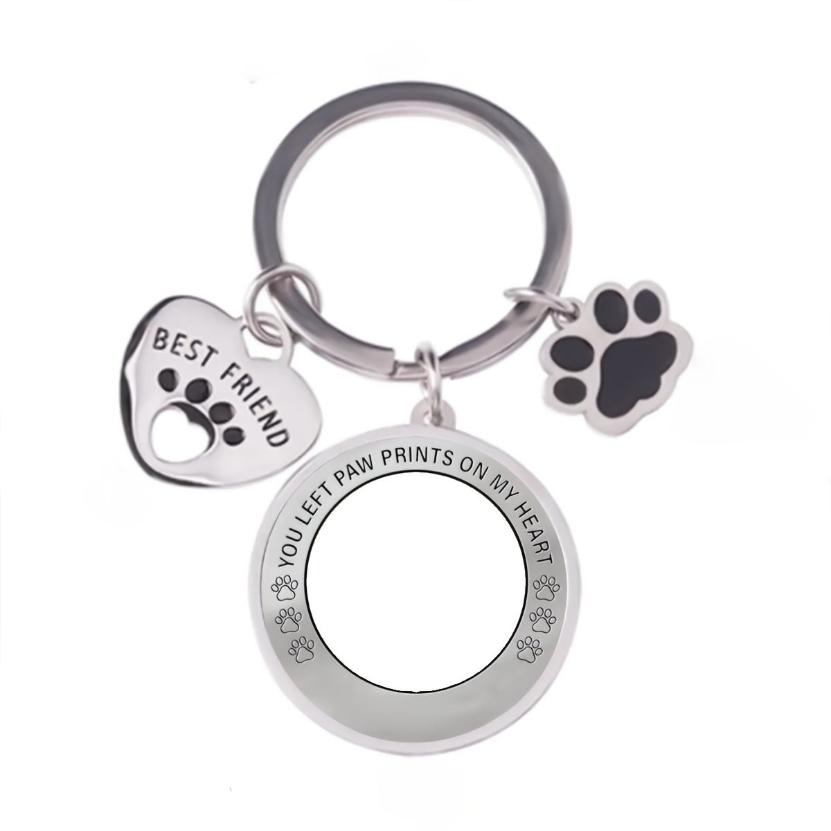 TEMU Llavero personalizado con foto, colgante de mascota, artículo de decoración para llaves - un regalo para amantes de perros/gatos como recuerdo.