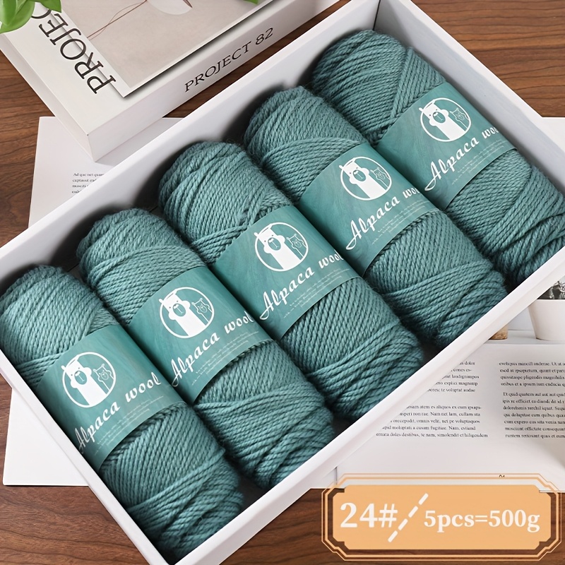 Image of Alpaca Wool Yarn Boutique 245 Rod Needle Coarse Wool Yarn Ball For Handmade Men's And Women's Autumn And Winter Warm Sweaters, Knitted Materials Scarves, Hats And Other Warm Clothes 500g 5pcs/pack