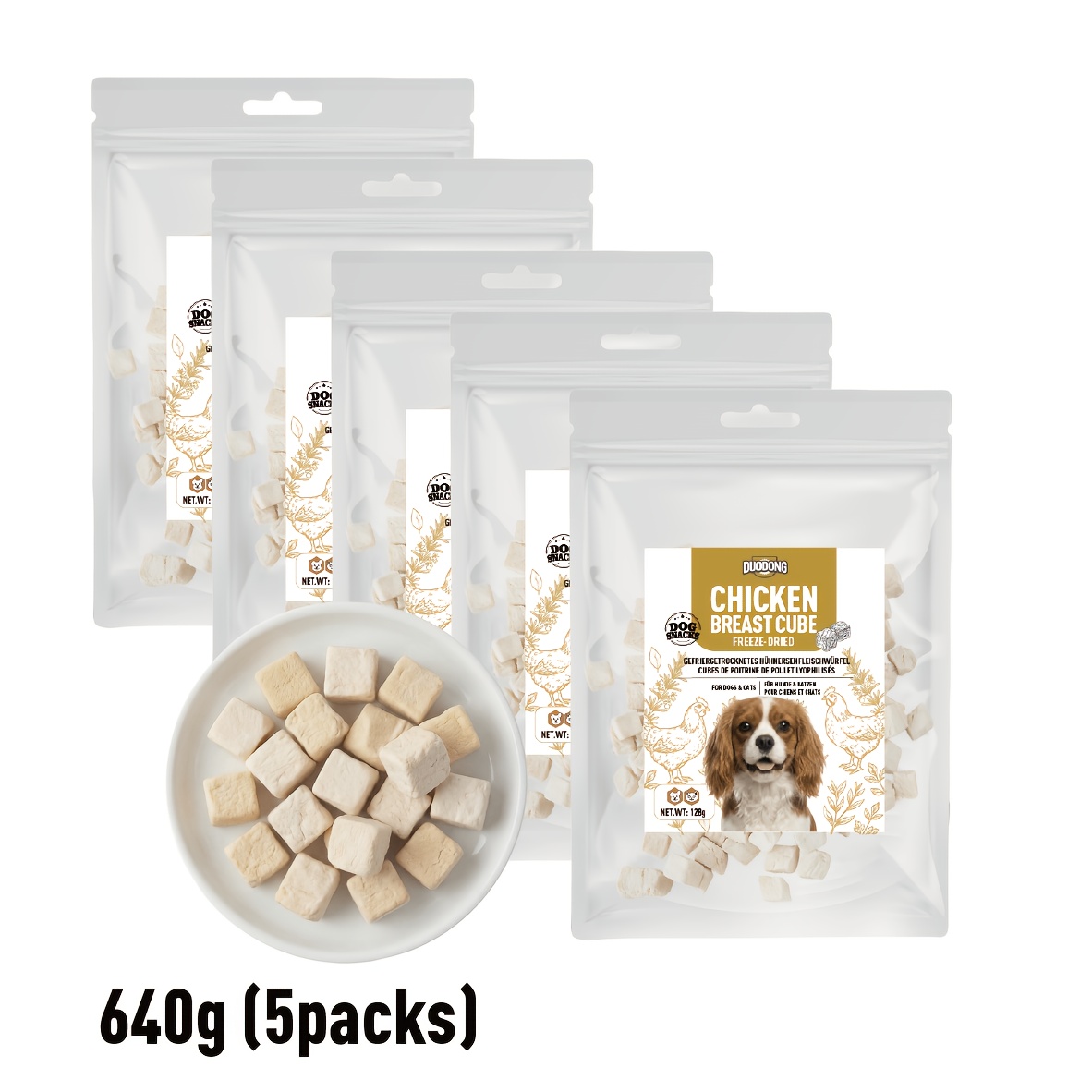 Image of Single Freeze Dried Chicken Cubes - High Protein Treats - Healthy Training Snacks