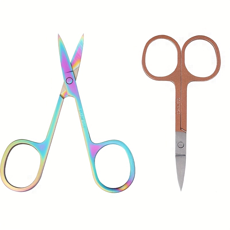 

Titanium Stainless Steel Small Scissors For Beginners In Makeup, Eyelash, Beauty, Eyebrow Trimming, Double Eyelid Patch, Eyebrow Trimming, Nose Hair Trimming, Safety Scissors