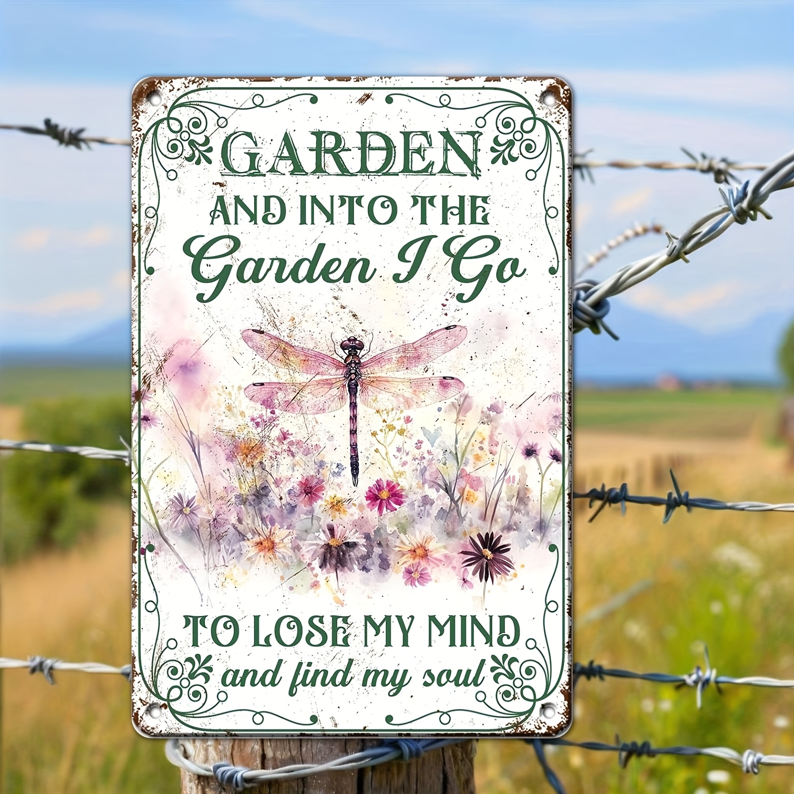 Vintage Gartenschild Mit Humorvollem Spruch – Rustikale Hof- Oder Bar-Dekoration