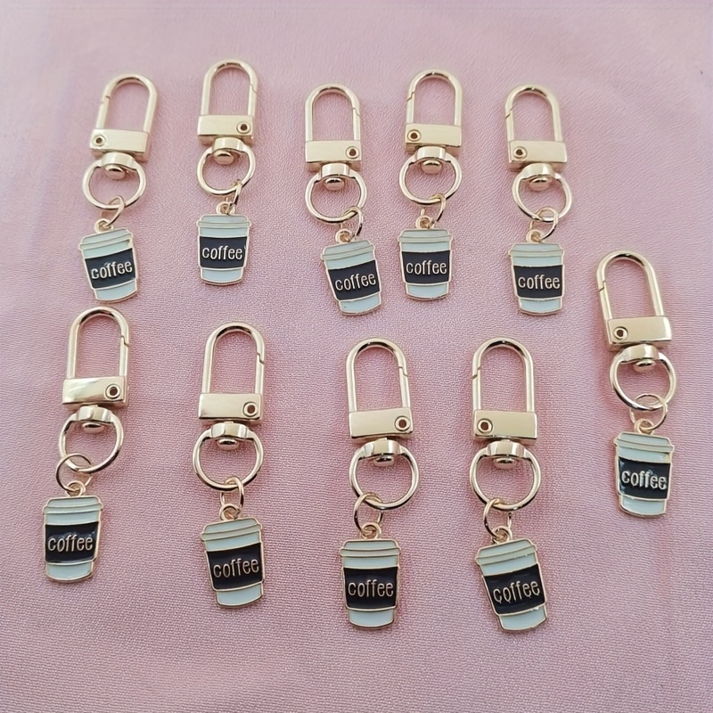 

10pcs Of Cup Keychains, Mini Key Accessories, Bag Pendants, Back To School Gifts Suitable For Summer, Birthday Gifts