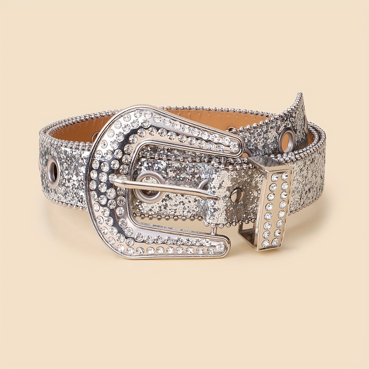 y2k street style belt girl white leather adjustable Temu Georgia