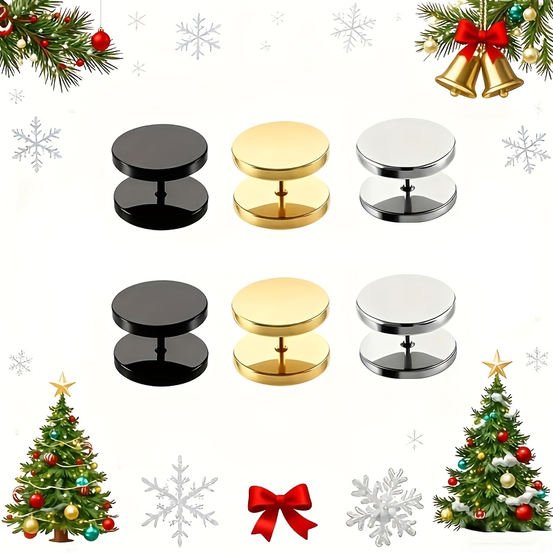 TEMU 6pcs Simple Spiral Buttons - Anti-slip Artificial Buttons, Stainless Steel Snap Fasteners, No Sewing Required For Secure Collars And Cuffs,