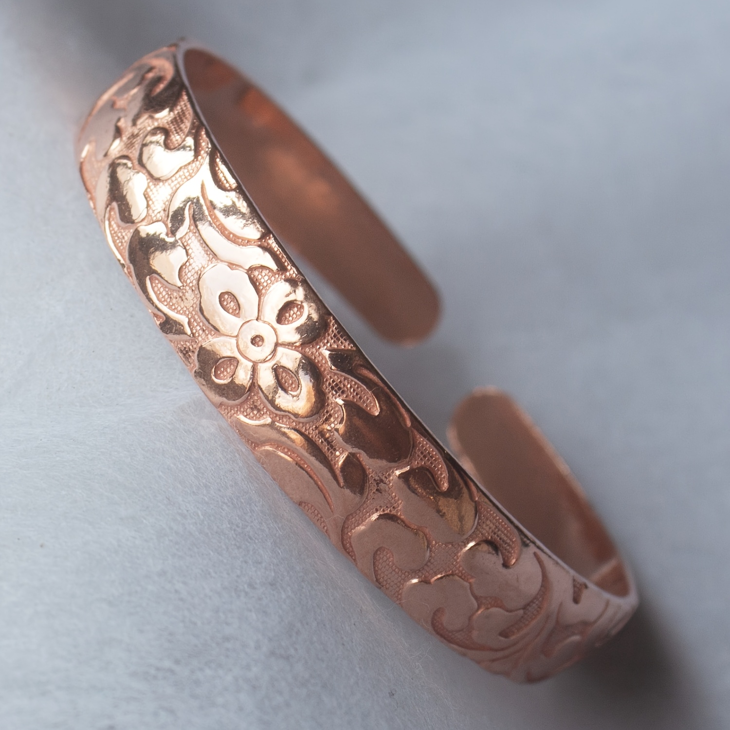 TEMU 1pc Women's Bracelet, Pure Copper Women's Bracelet, Pure Copper, Suitable For Party Gifts And Daily Wear, Bohemian Style Bracelet, Unisex