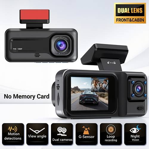 2 channel car hd dvr black box with 310 all recording built sensor to capture clear video and audio of infrared