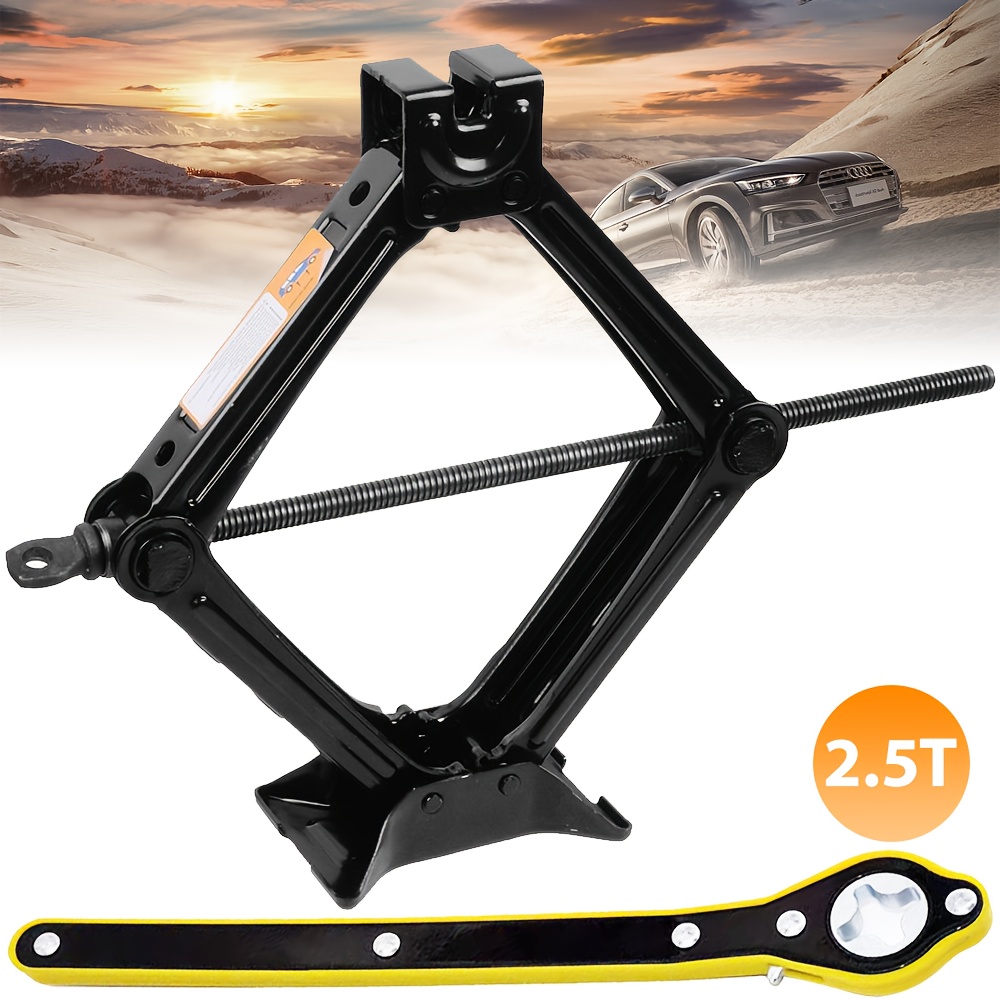E-shop 2,5-Tonnen-Autowagenheber, Kraftsparender Scherenheber, Hochfester Stahl, Rostfrei Energieeffizient - Hubhöhe 10-39 cm - Geeignet für Autos,
