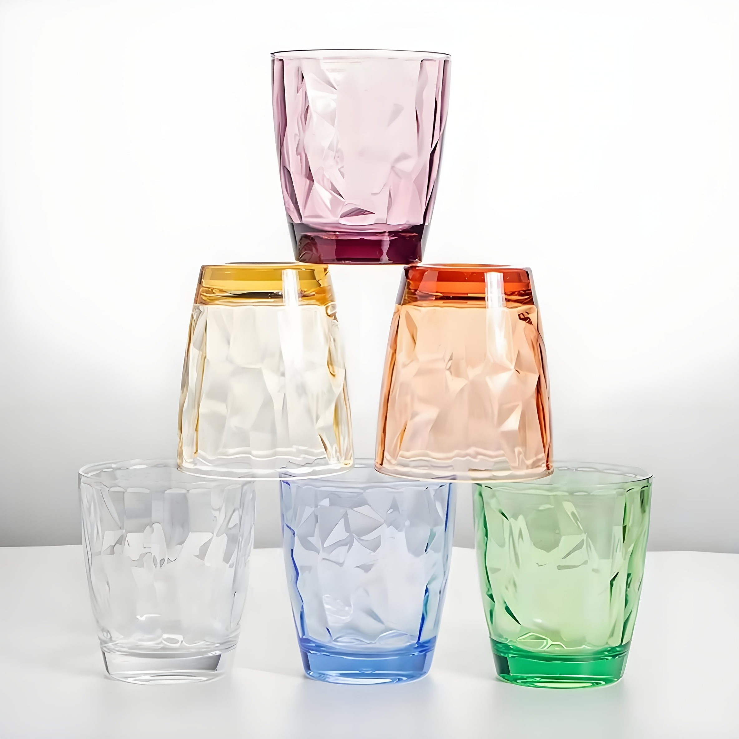 6 (6 Colors) 10.48 Oz. Shatterproof And Unbreakable Drinking Glasses, Hard  Acrylic Plastic Cups, Reusable, Suitable for Juice, Beer, Home, Office,  Restaurant, Bar