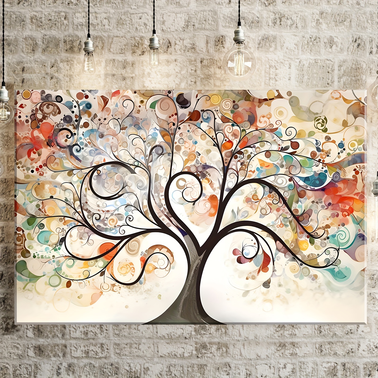 

1pc Fantasy Love Tree Poster Wall Art - Ideal Gift For Bedroom, Living Room And Hallway - Wall Decor And Room Decor (no Frame)