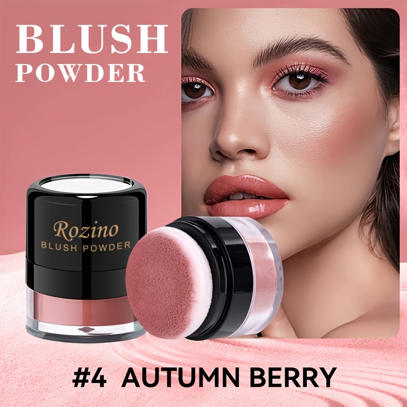 Blush Puff, Saturated And Buildable, Long-lasting Waterproof Natural Blush, Brightening Makeup Blush, Lasts All Day, Moisturizing And Brightening Berry, Coral, Pink, Effortless Application, A All Day
