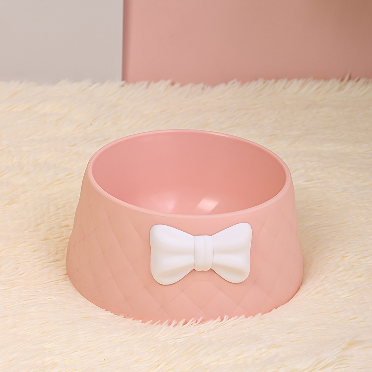 1pc Dog Bowl Macaron Pet Food Bowl Deepened Anti-leak Pattern Dog Bowl Pet Bowl