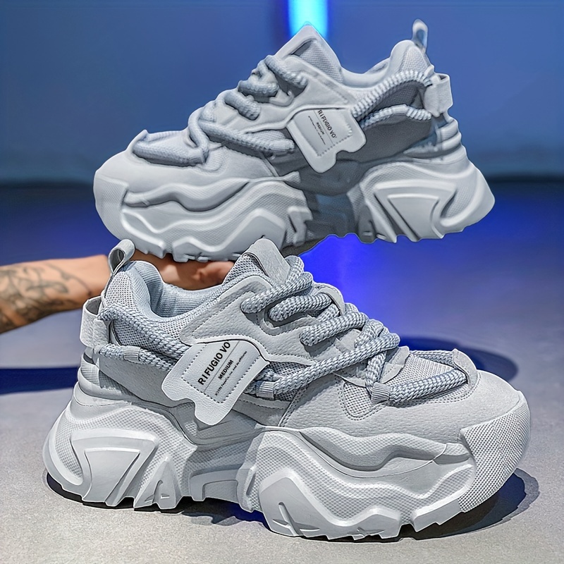 Running Shoes Chunky Sneakers Mexico *'* Gray Breathable Mesh