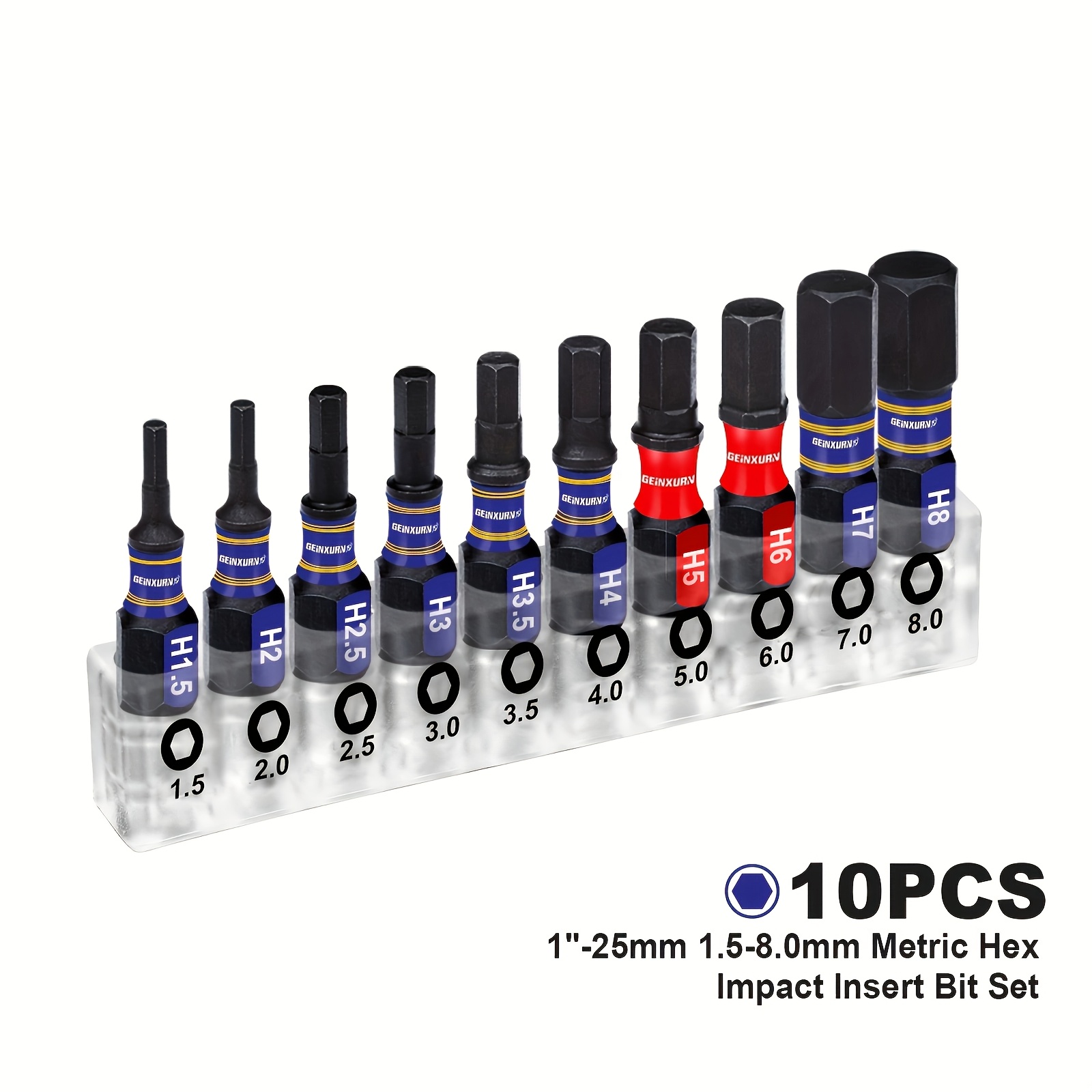 

Christmas Bestsellers, With Better Prices, 10/20/21pcs Set Of 1"-25mm .5-8.0mm Metric Hex Impact Screwdriver Set.