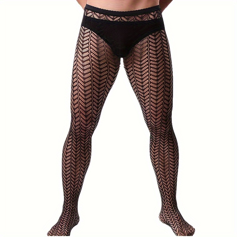 Fishnet Tights Print Yoga Leggings  Printed yoga leggings, Fishnet tights,  Mens compression leggings