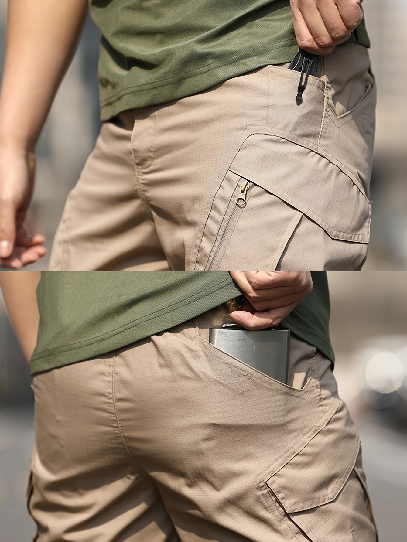 mens cargo pants multi pocket outdoor hiking mountaineering - Temu