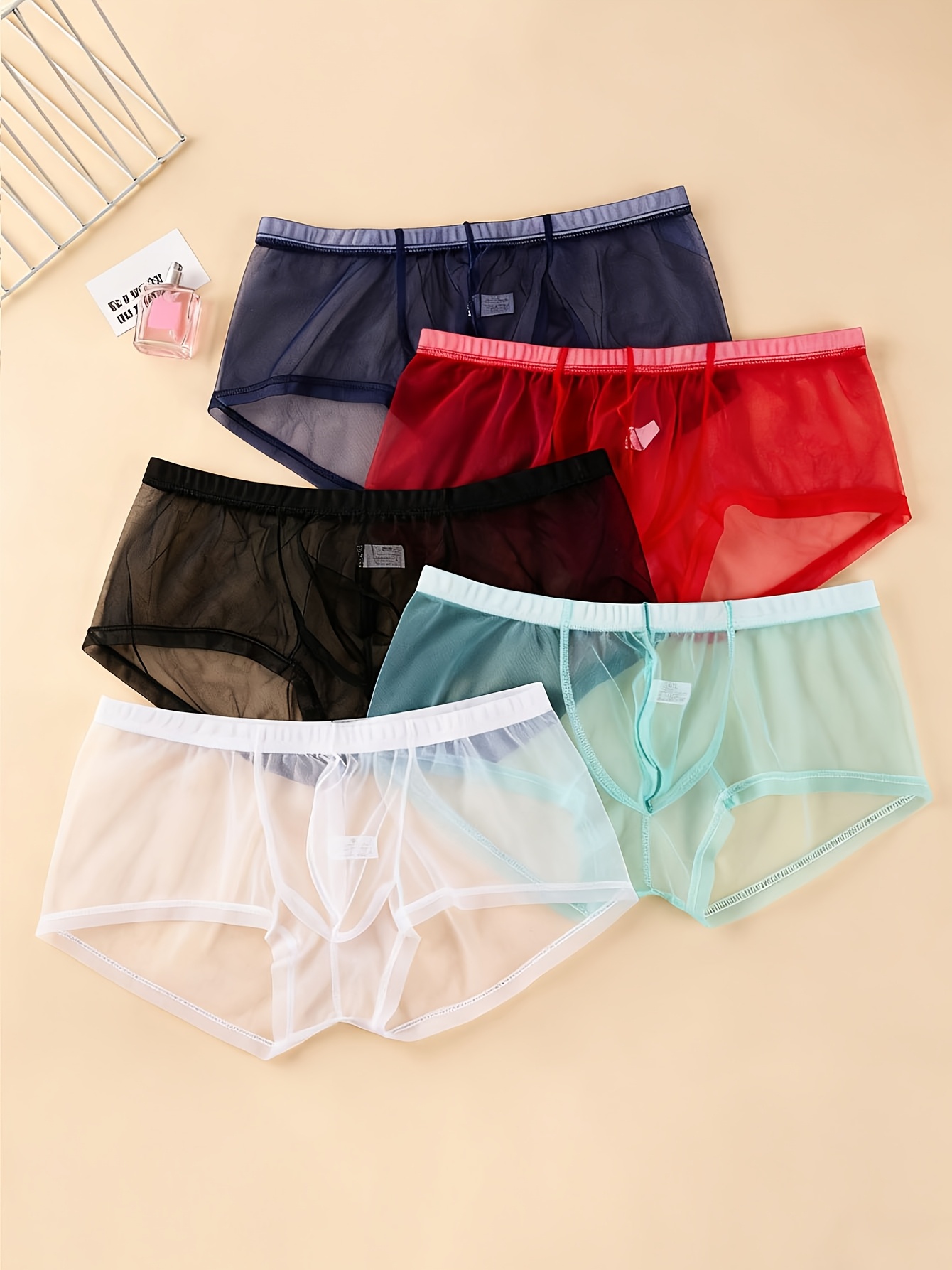 5pcs mens   underwear sheer lightweight ultra thin with a weightless wearing feel   a comfortable experience this underwear is suitable for fitness activities as well as daily work and casual wear