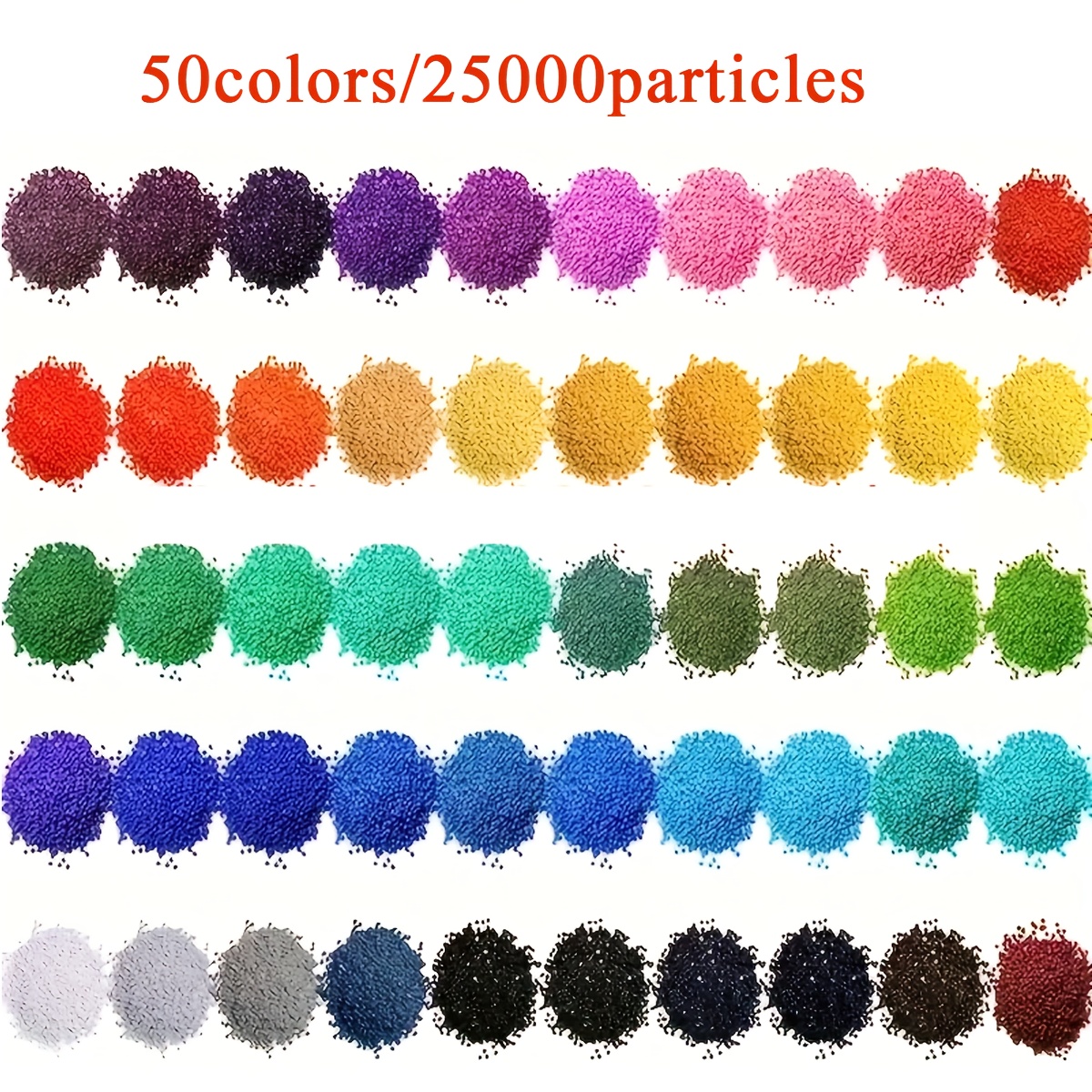 25000 5d Diamond Painting Bright Diamonds 50 Colors 500pcs/pack Diamond Painting Decoration Shiny Diamond Suitable For Or To As Gifts