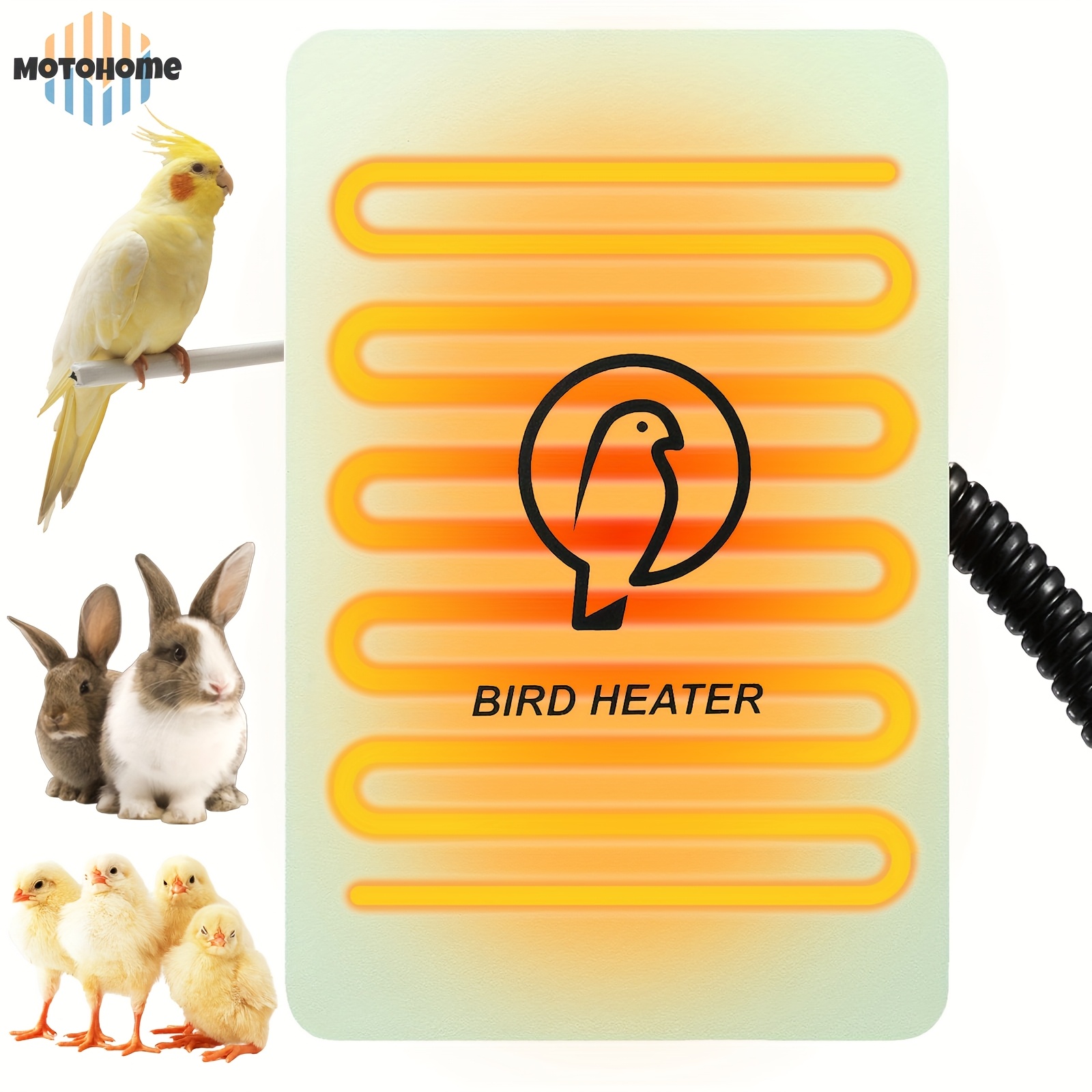 

Motomate For Bird Heater - Up Bird Warmer, Bird Heater For Cage, For Exotic Pet Birds Parakeets Budgies Parrots 120v