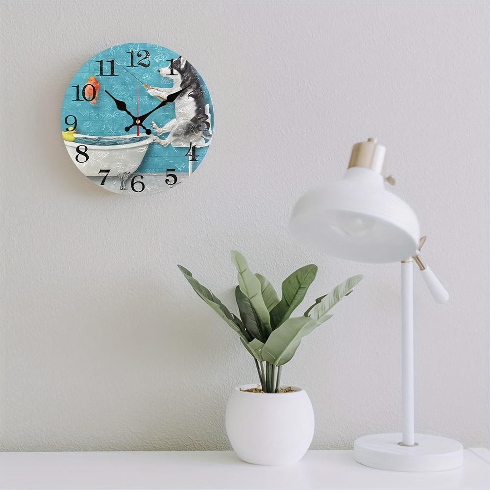 Bathroom Wall Clock Silent Non Ticking Wall Clock Decorative - Temu United