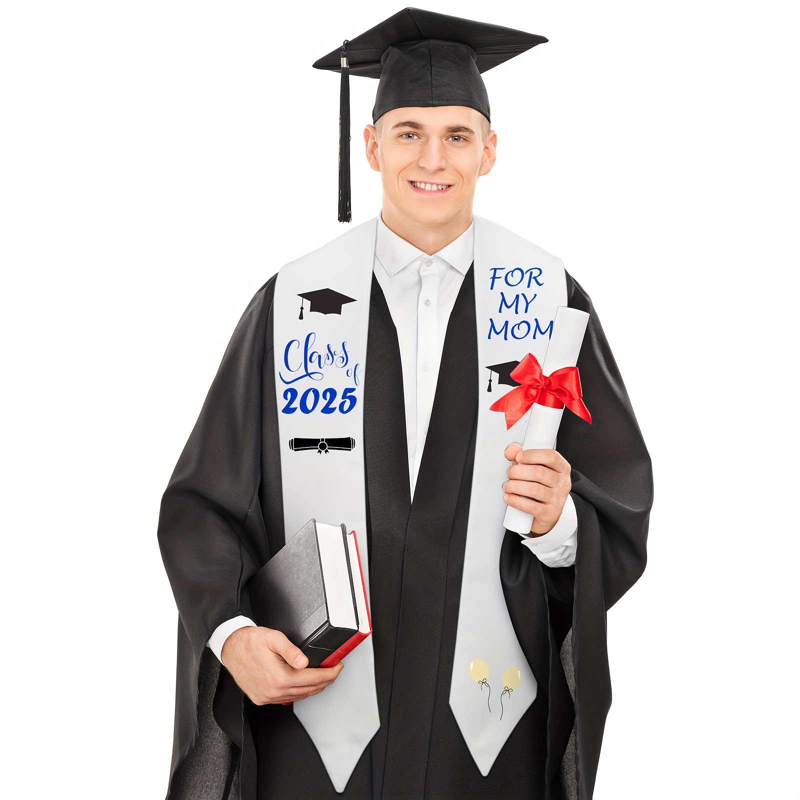 Black Gown GraduationMall Matte Graduation Gown Cap Tassel Set 2025 For ...