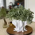 1pc/人腿排水孔形状花盆,树脂花盆,雕塑装饰,圣诞装饰,感恩节室内或室外植物花盆装饰装饰品