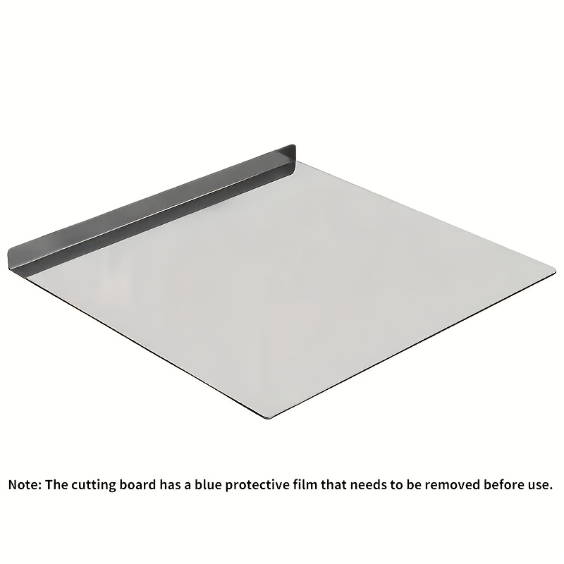 1pc Large Stainless Steel Cutting Board For Chopping, Kneading & Baking - Perfect For Home Kitchen Use, Baking Essentials|stainless Steel Plate|durable Kitchen Supplies