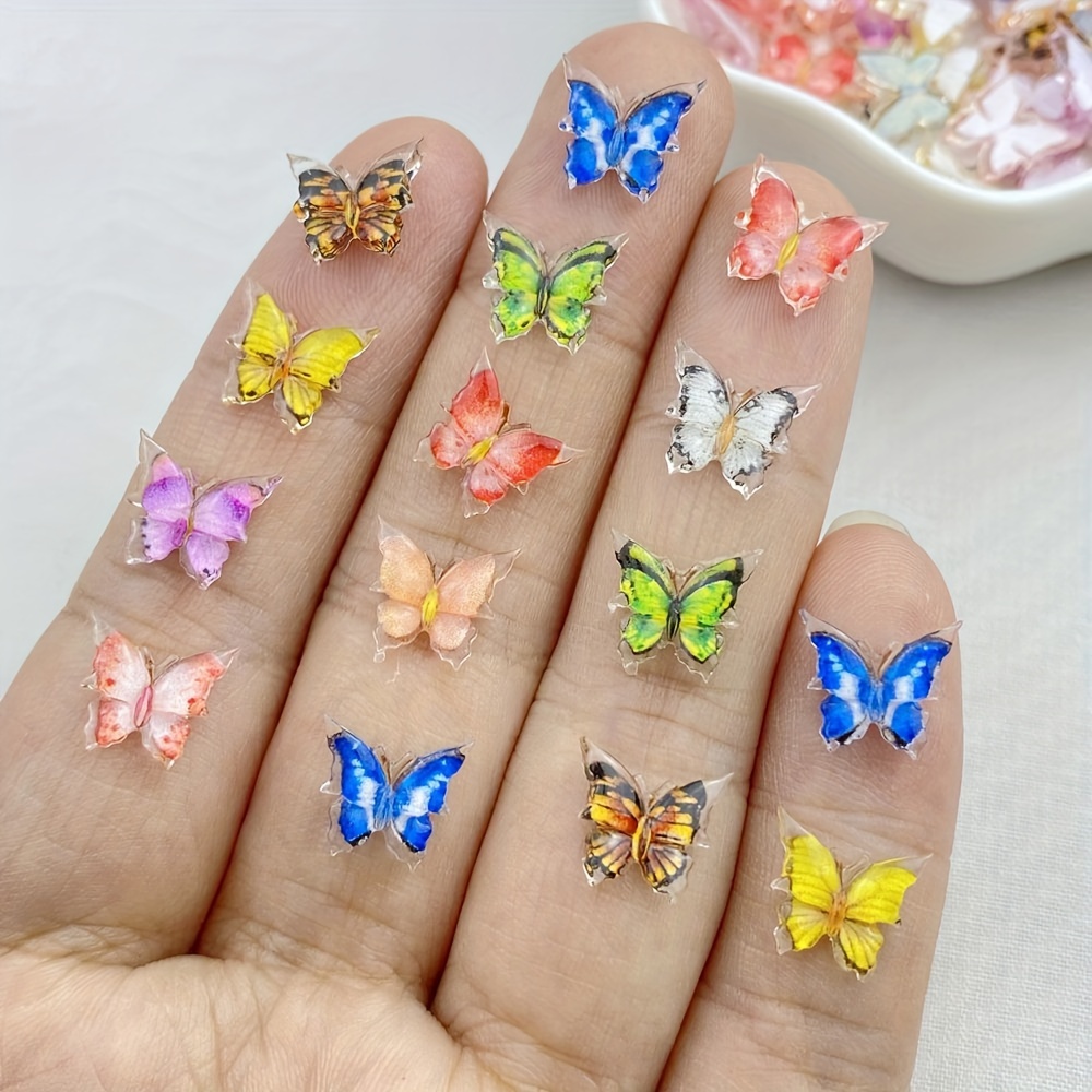 

30/60pcs 3d Resin Mini Nail Ornaments, Flat Back Nail Accessories, Suitable For Nail Decoration, Nail Supplies For Women And Girls