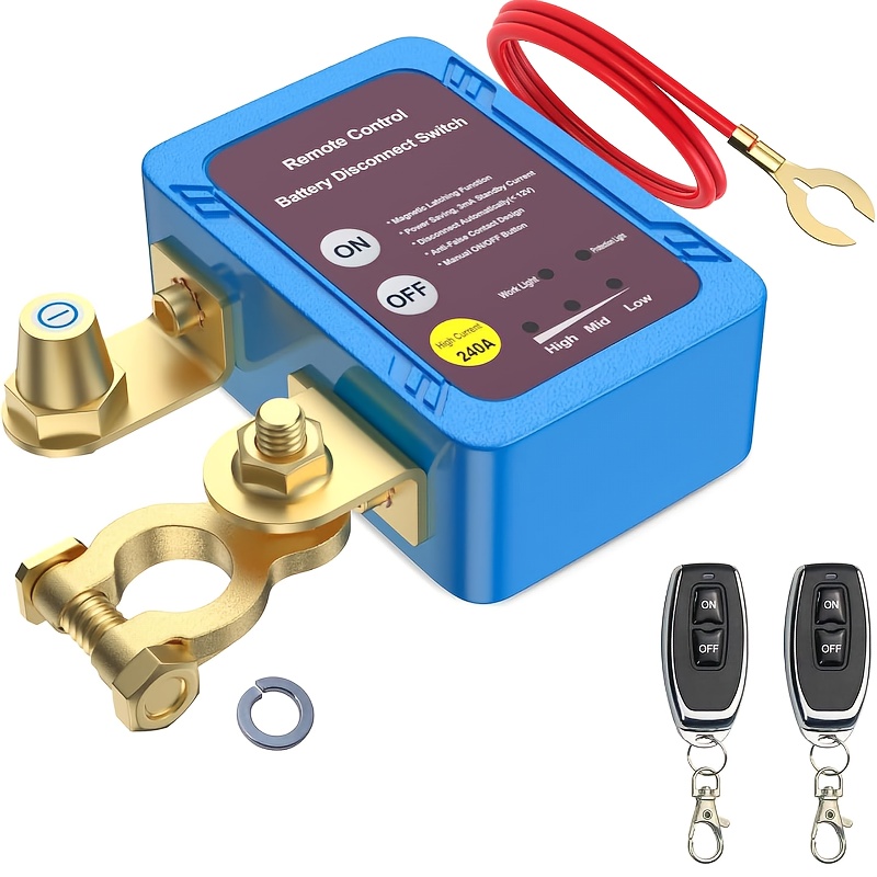 Remote Battery Disconnect Switch 12v 240a Battery Kill Anti-theft Automatic Cut/close Battery Switch Suitable For Cars, Rvs, Atvs, Trucks, Ships