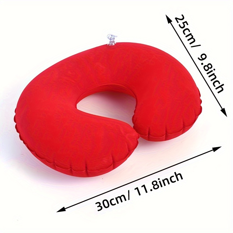 1 Almohada Viaje Almohada Inflable Portátil Descanso Cuello - Temu