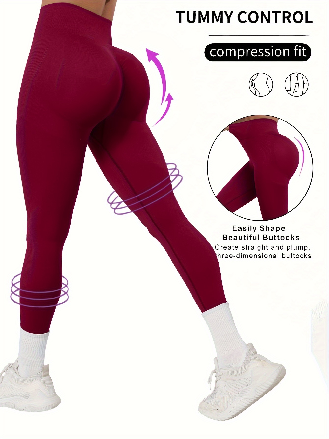Leggings Yoga Femme Taille Haute Imprimés - Confort Et Maintien Idéal Pour Le Sport Et Le Quotidien