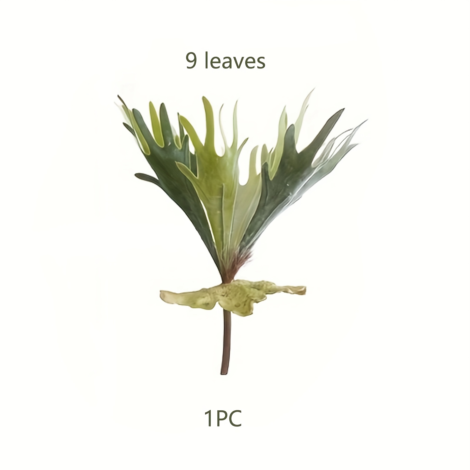 Image of 1 Piece Of Lifelike Staghorn Fern Hanging Plant - Replica Boston Fern For Indoor And Outdoor Decor, Ideal For Home, Garden, And Wedding Embellishments.