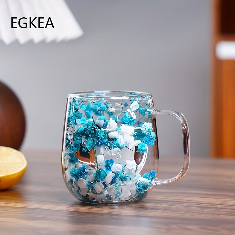1pc 250ml double walled glass cup handle built in - Temu Georgia
