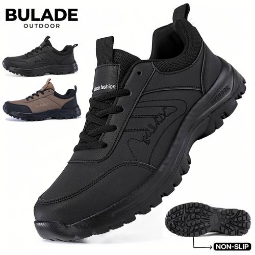 mens low top anti slip hiking sneakers suitable for trekking outdoor casual wear upper md sole lightweight terrain traction comfortable round toe for camping urban strolls and everyday use