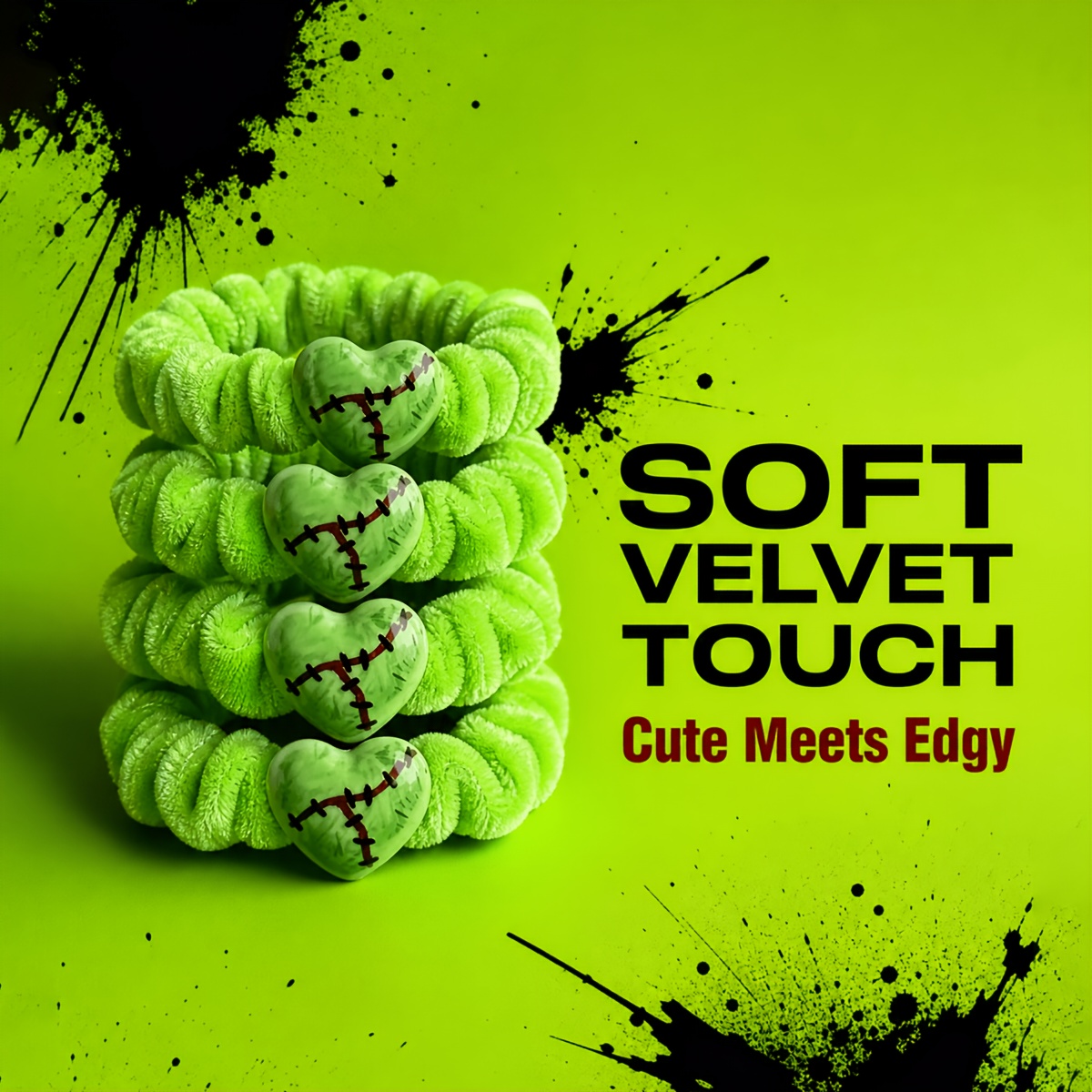 TEMU 4pcs Hair Ties With Unique Design, Instantly Your Look. Shopping, Photoshoots, And Parties, Effortlessly Create The Right Vibe