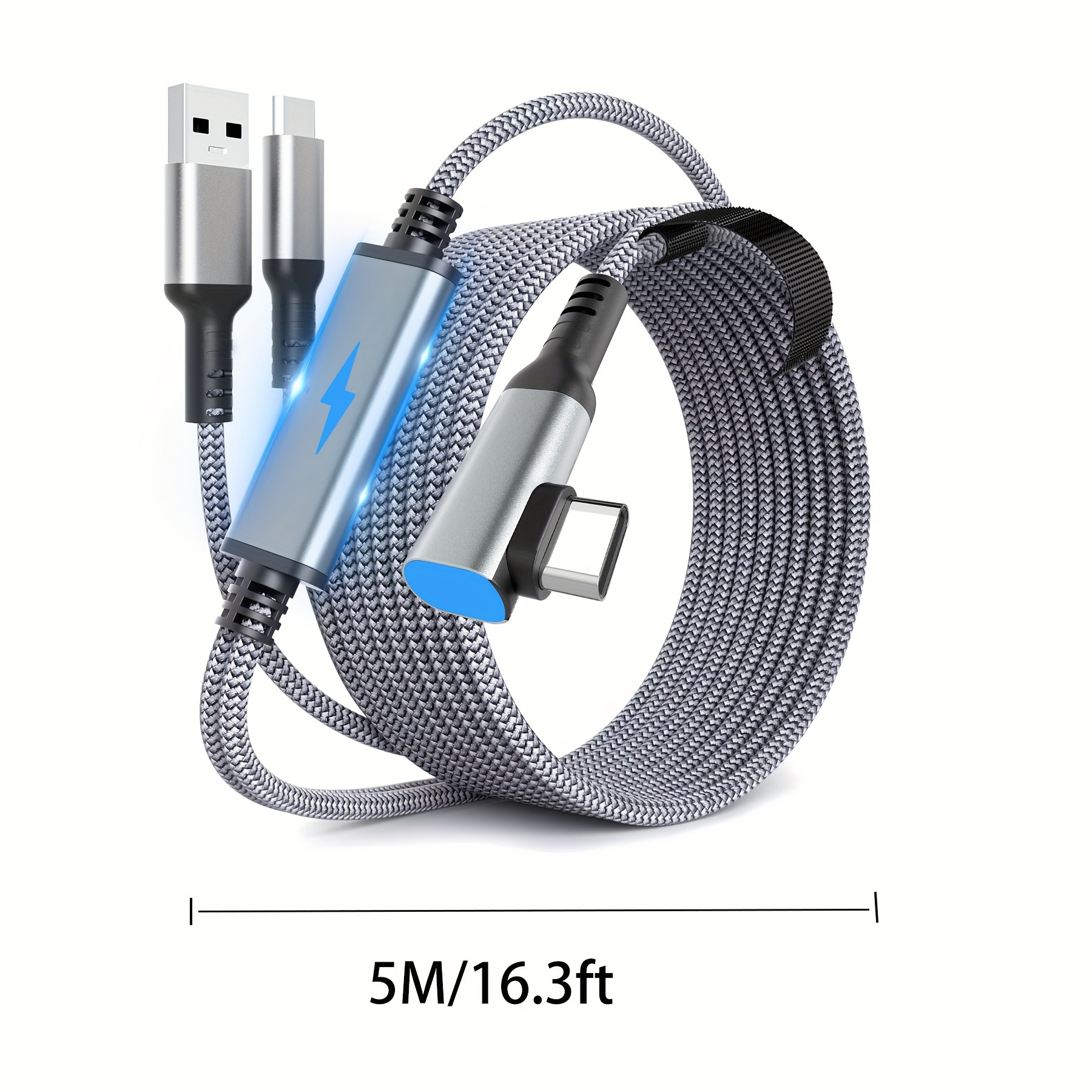 Link Cable 16 FT for Oculus Quest 3, Quest 2/ in-1 Charging While  Playing All Day, with USB C Power for VR Headset,