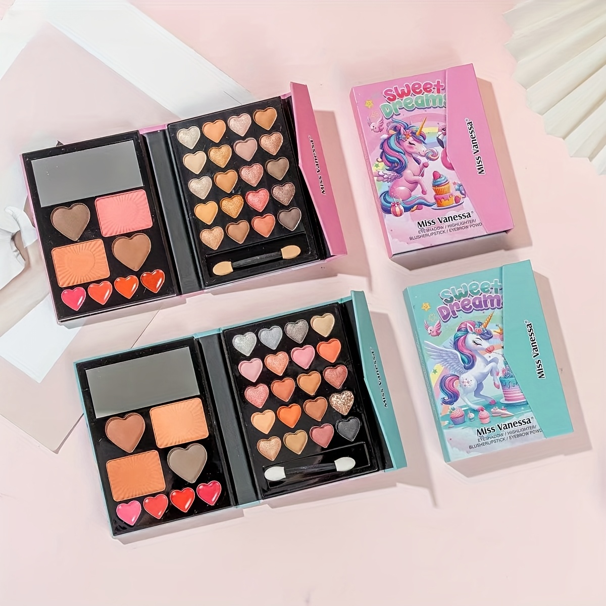 f7004a cartoon pony 28 color eyeshadow and blush palette matte shimmer   versatile stage makeup kit for girls stage makeup   design vibrant colors
