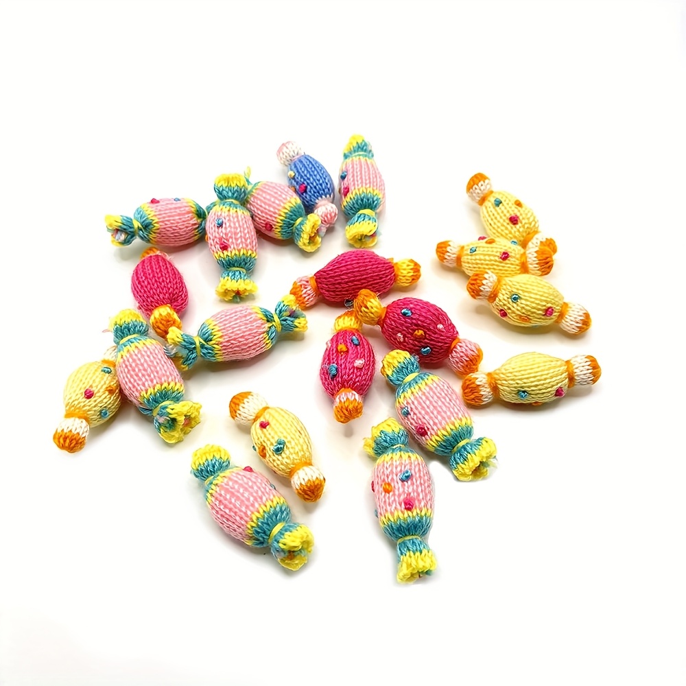 Cat Gift: Knitted Colorful Candy Interactive Anti-boredom Pet Supplies, Suitable For Cat Play. Provide With Different Toys To Day. Colors, Styles, Shapes, And Sizes Are